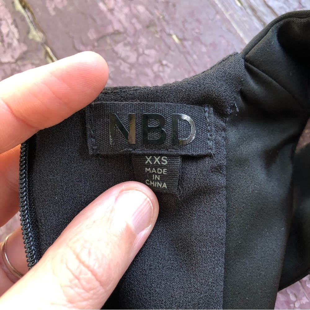 NBD Black Maxi Dress with Twist Front - Picture 10 of 12